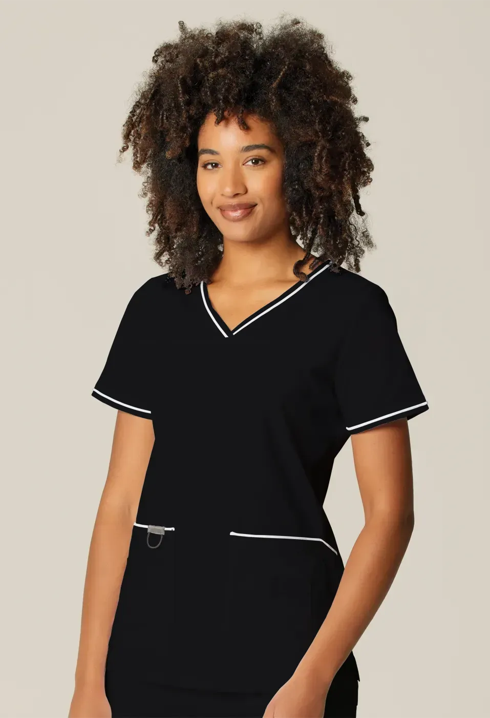 Womens Scrub Top Black