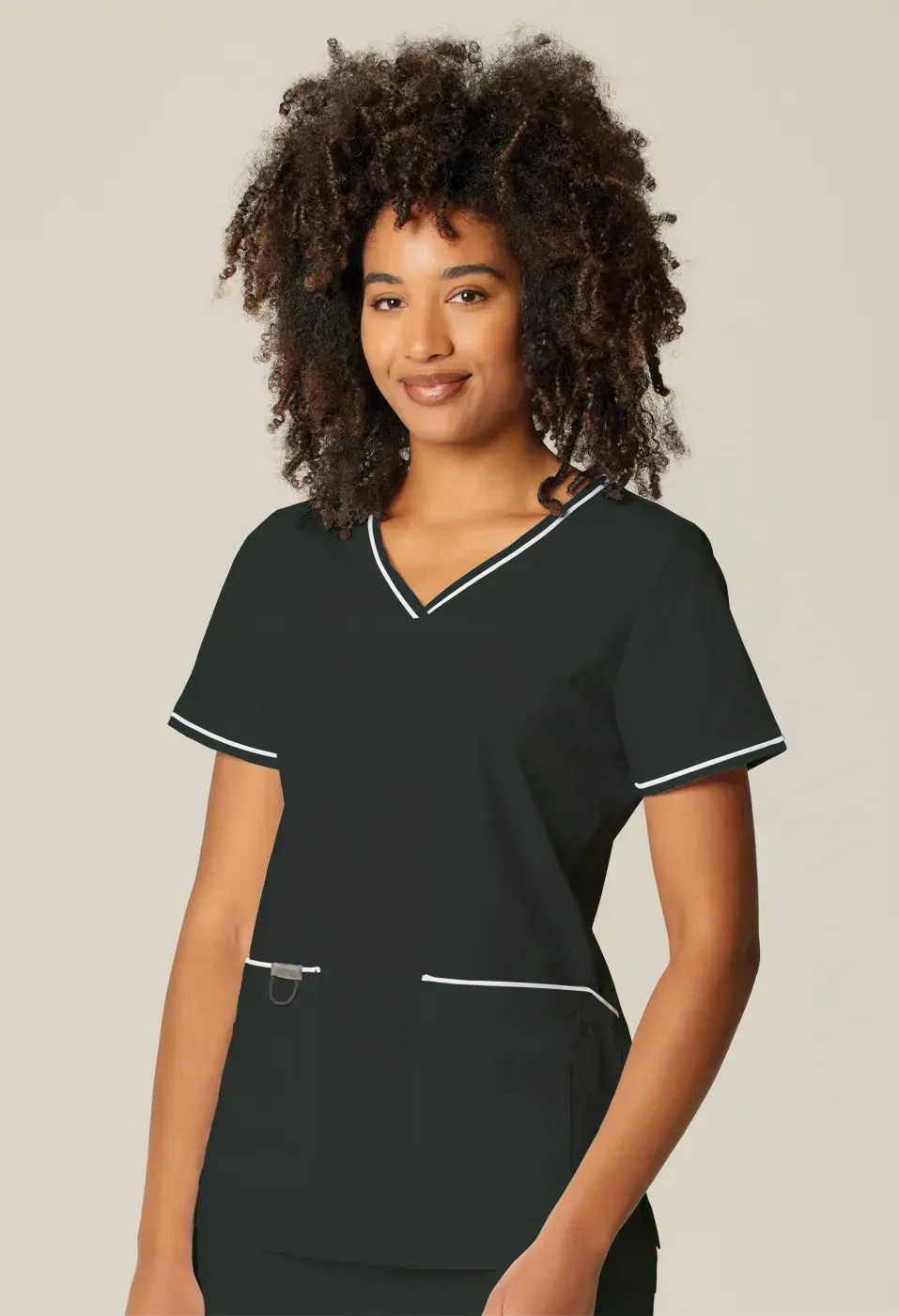Womens Scrub Top Charcoal