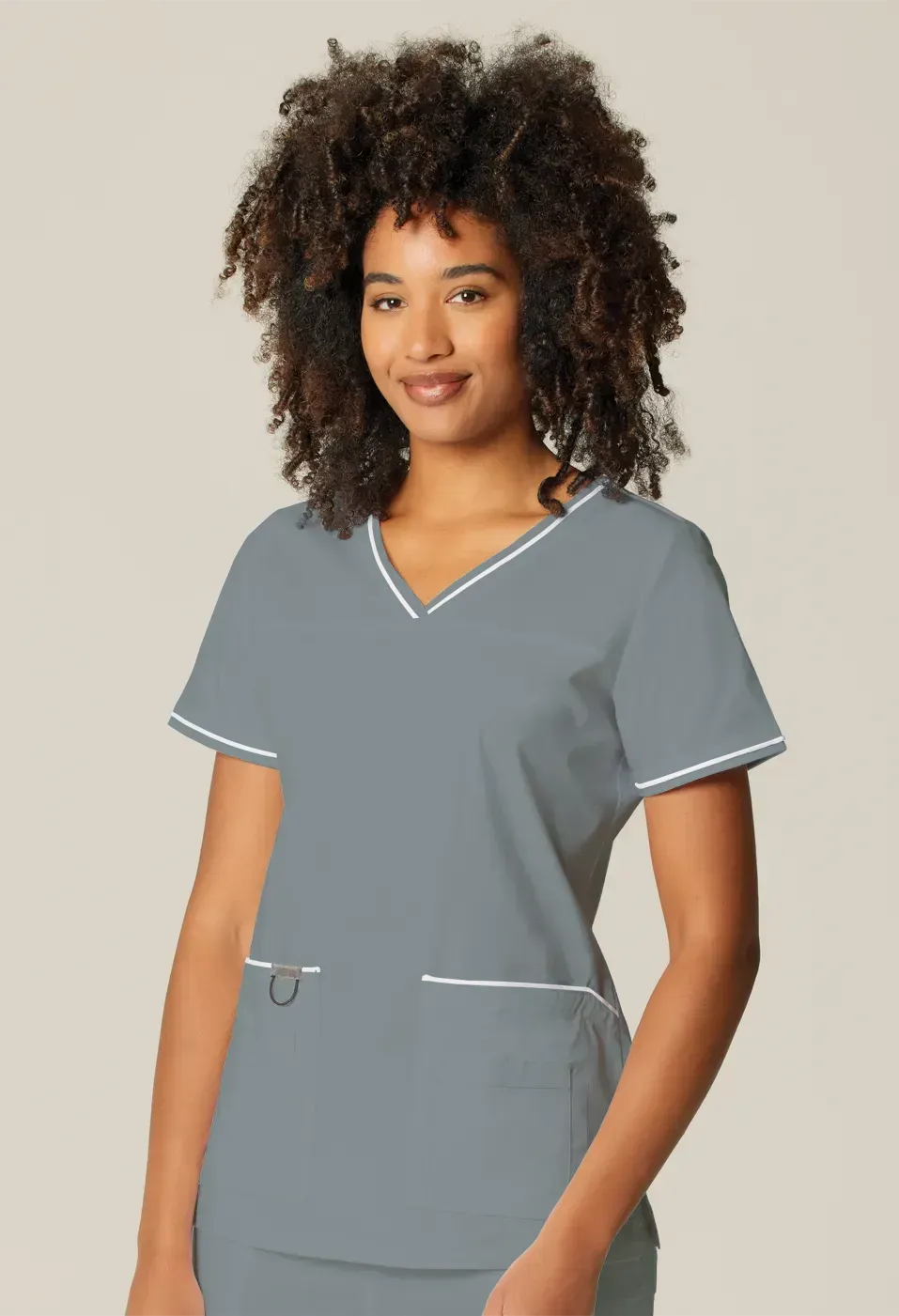 Womens Scrub Top Grey