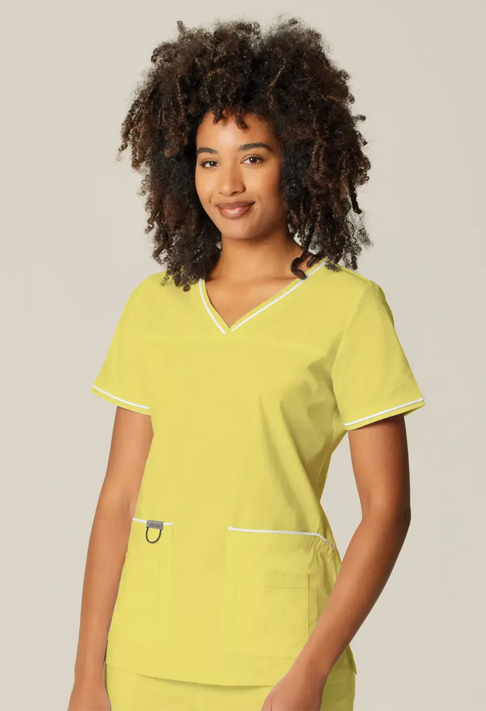 Womens Scrub Top Lemon