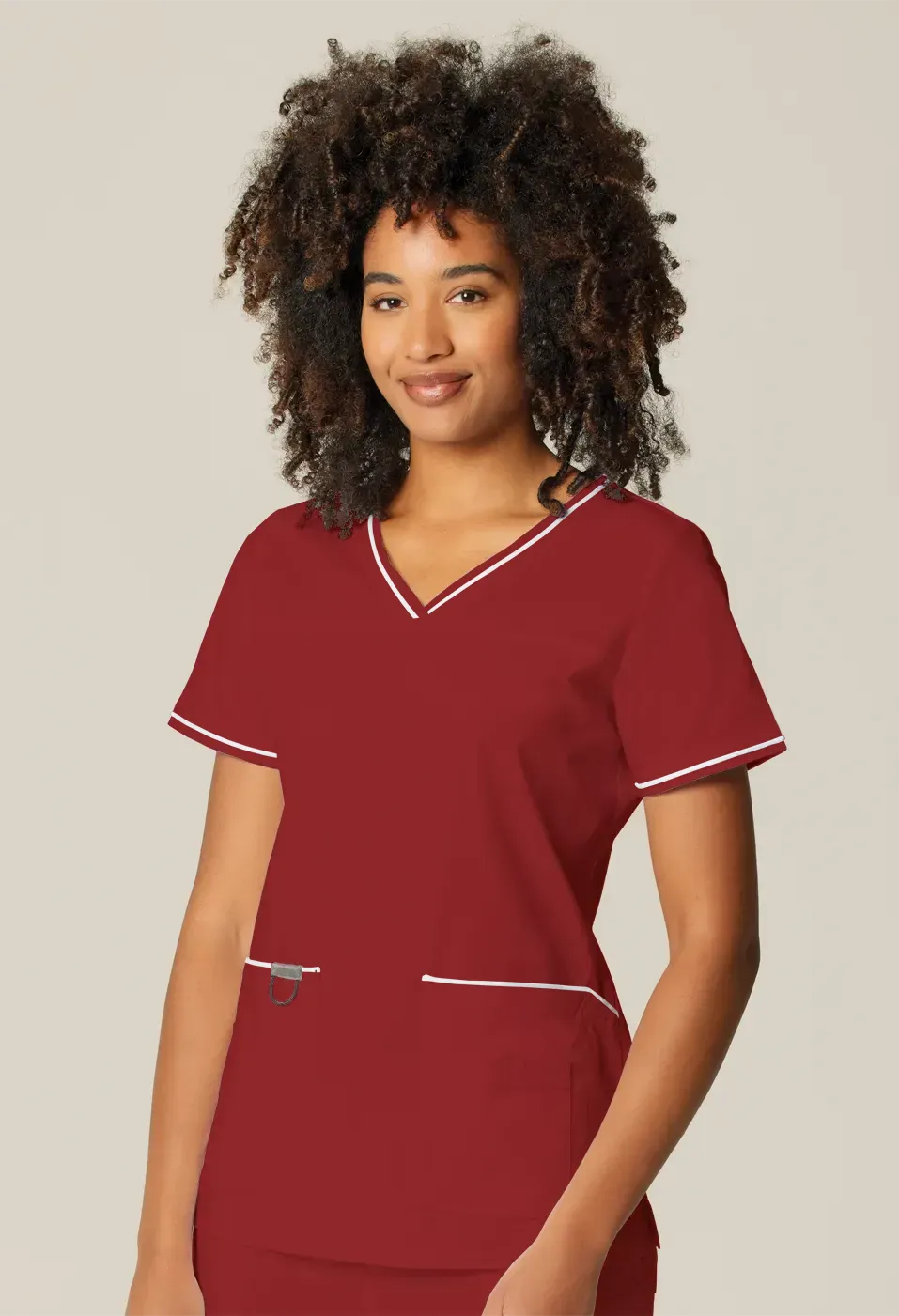 Womens Scrub Top Maroon