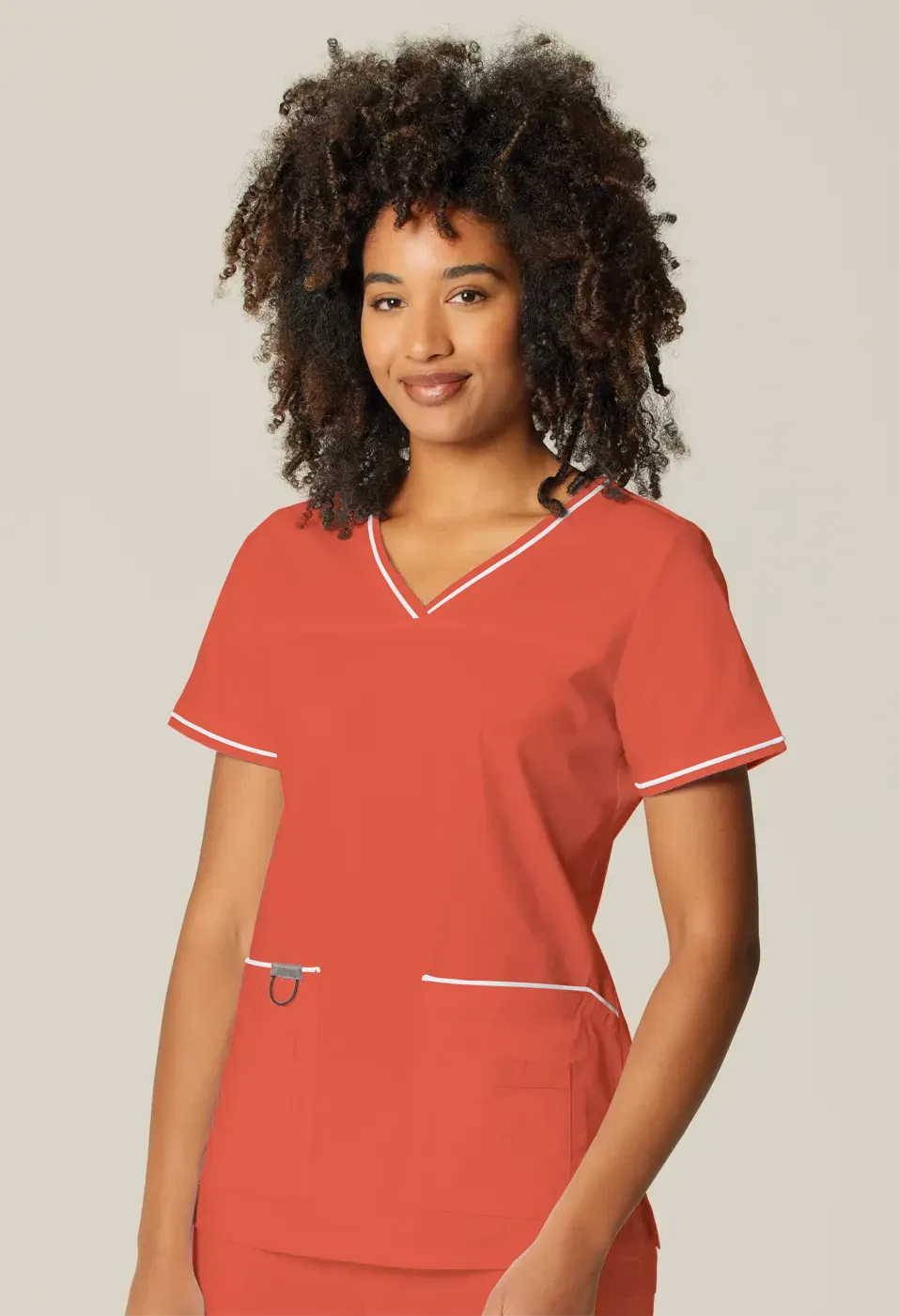 Womens Scrub Top Orange