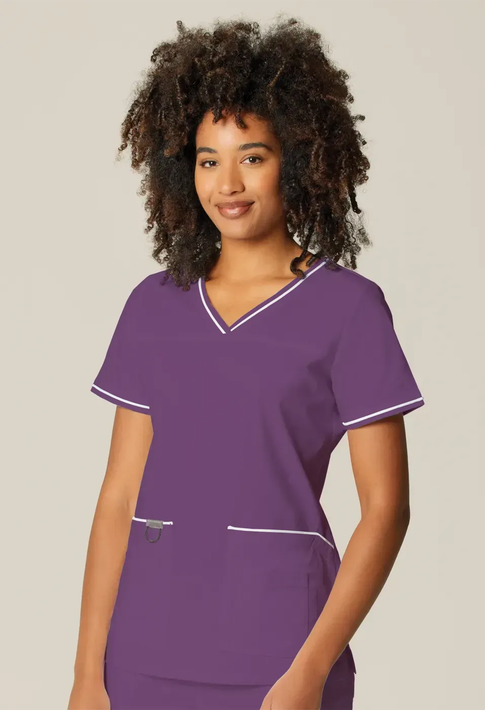 Womens Scrub Top Purple