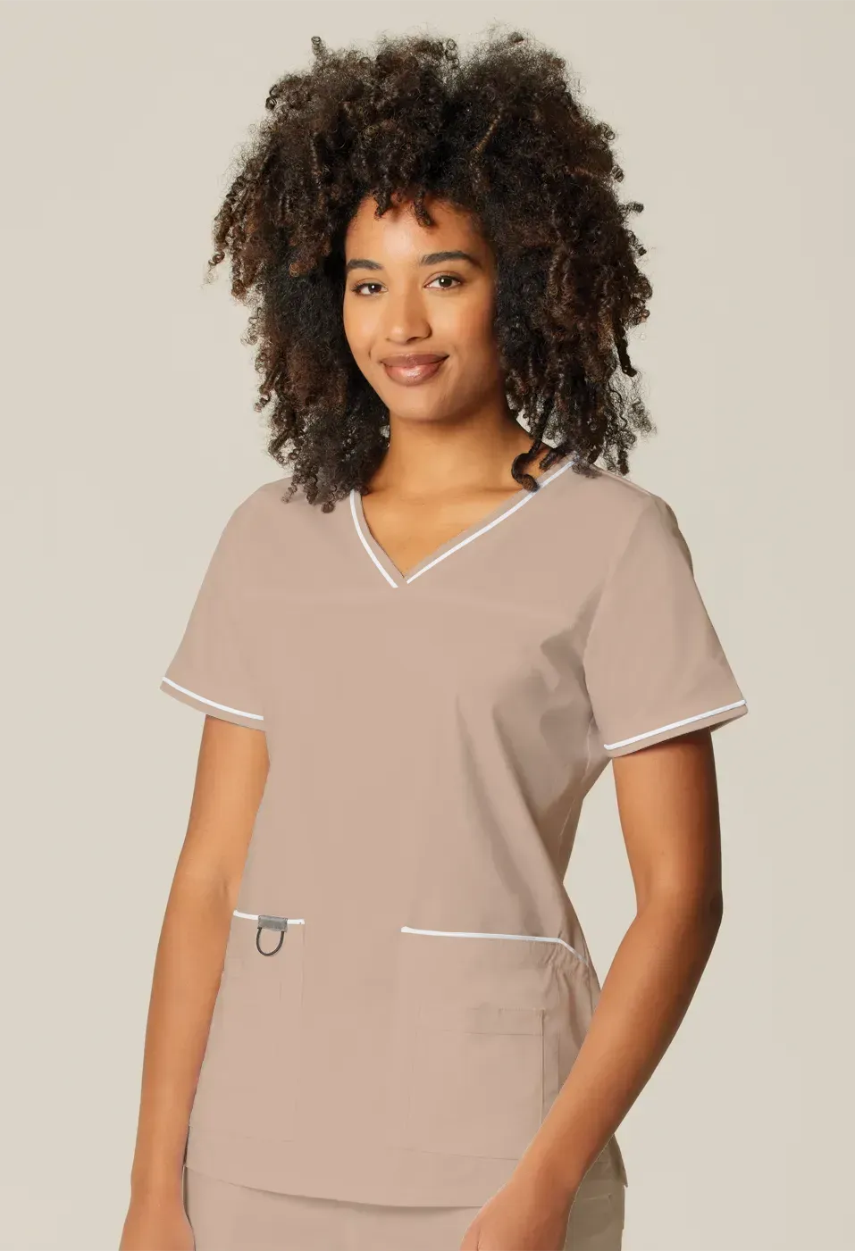 Womens Scrub Top Sand