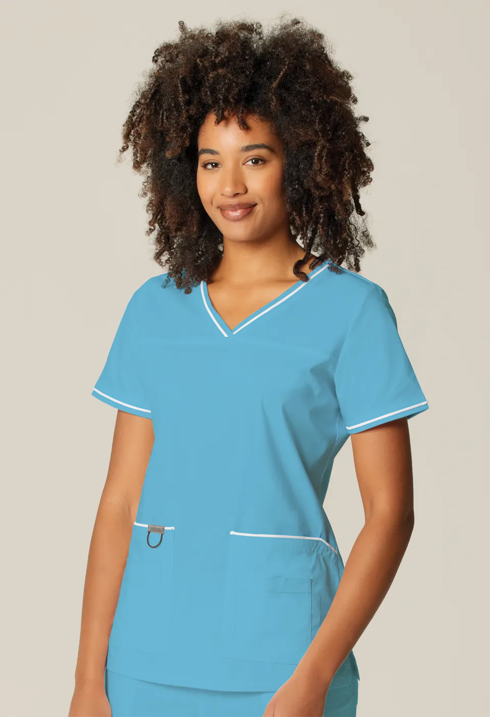 Womens Scrub Top Skyblue