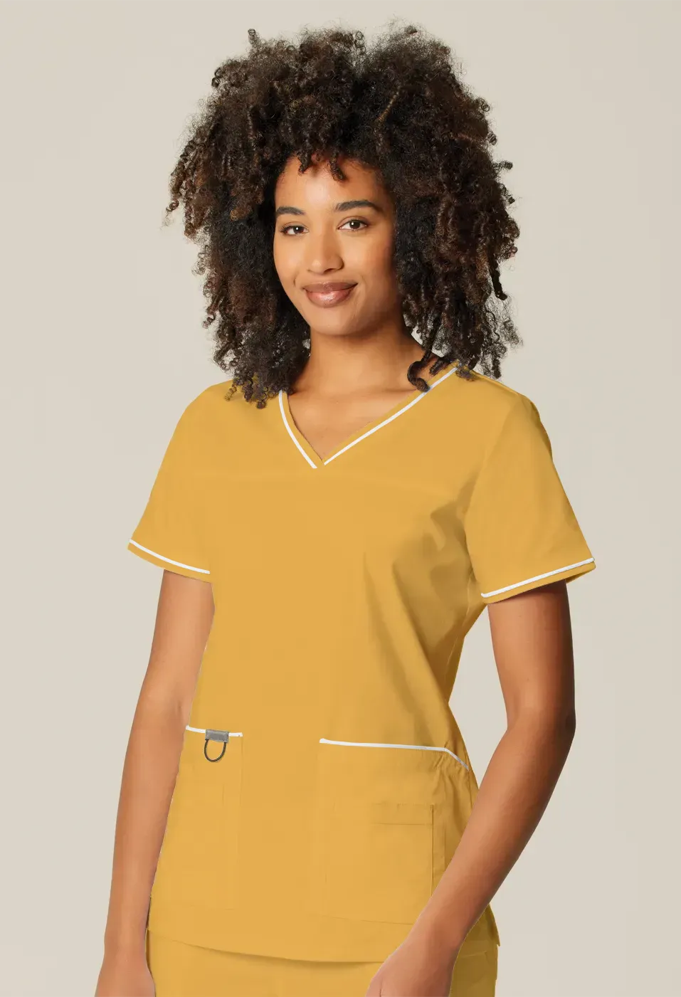 Womens Scrub Top Yellow