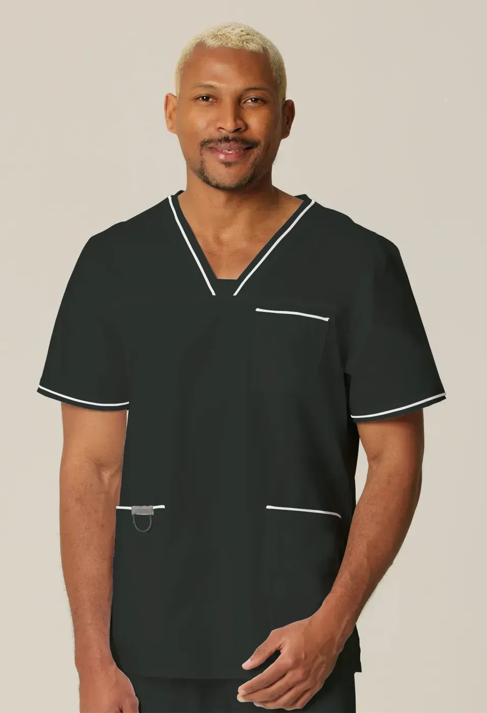 Mens Scrub Top Charcoal