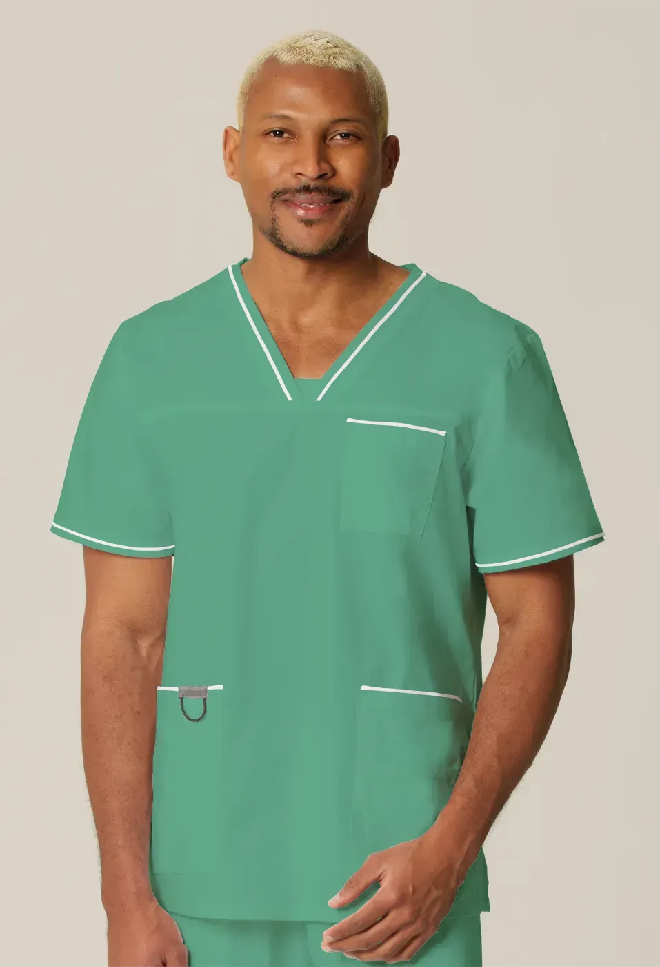 Mens Scrub Top Green