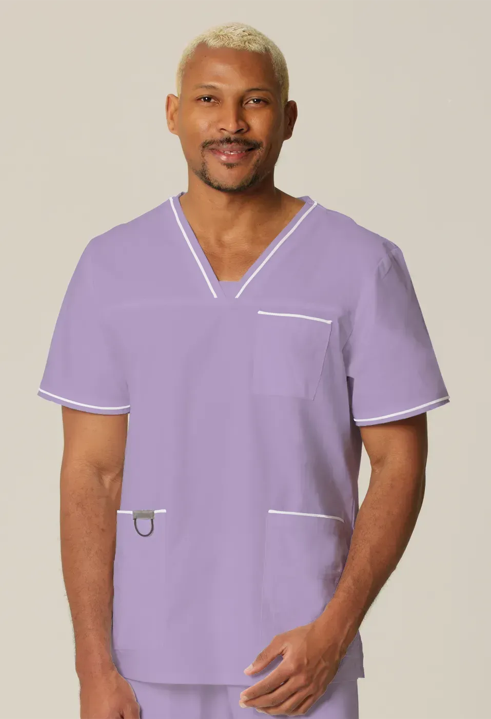 Mens Scrub Top Lilac