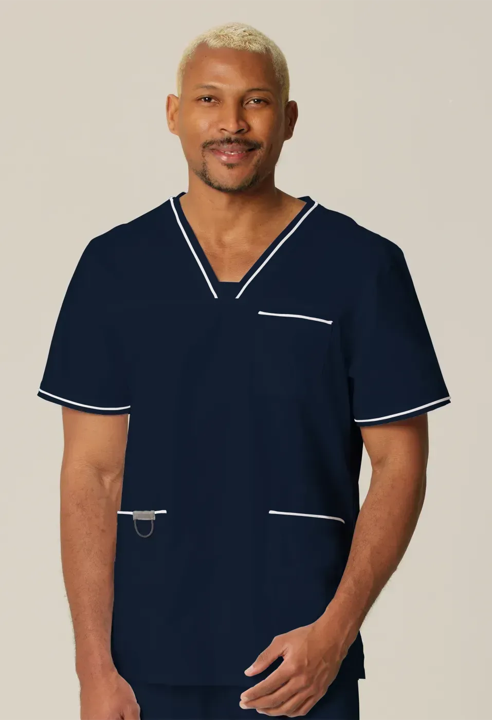 Mens Scrub Top Navy