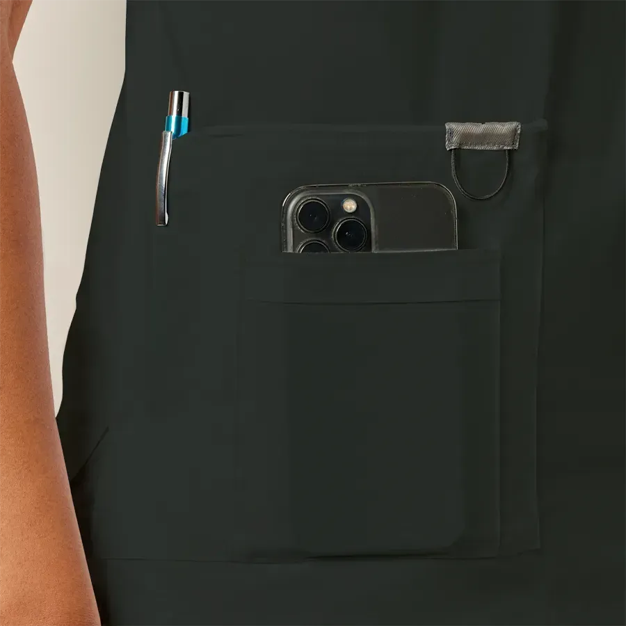 Womens Scrub Top Charcoal