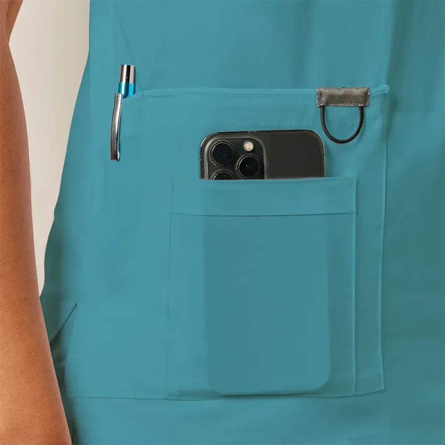Mens Scrub Top Teal