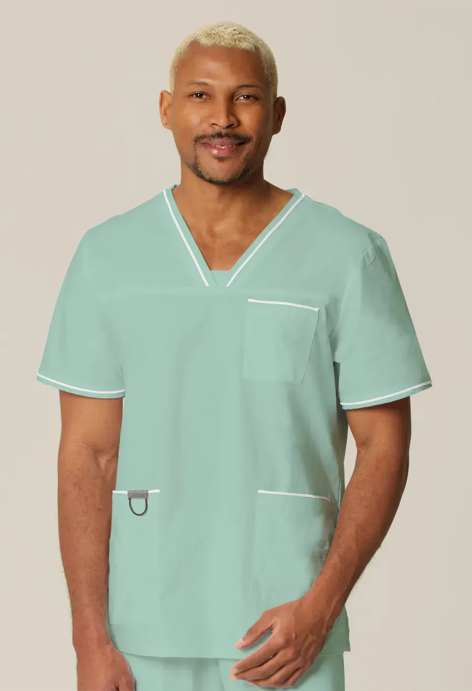 Mens Scrub Top Mint