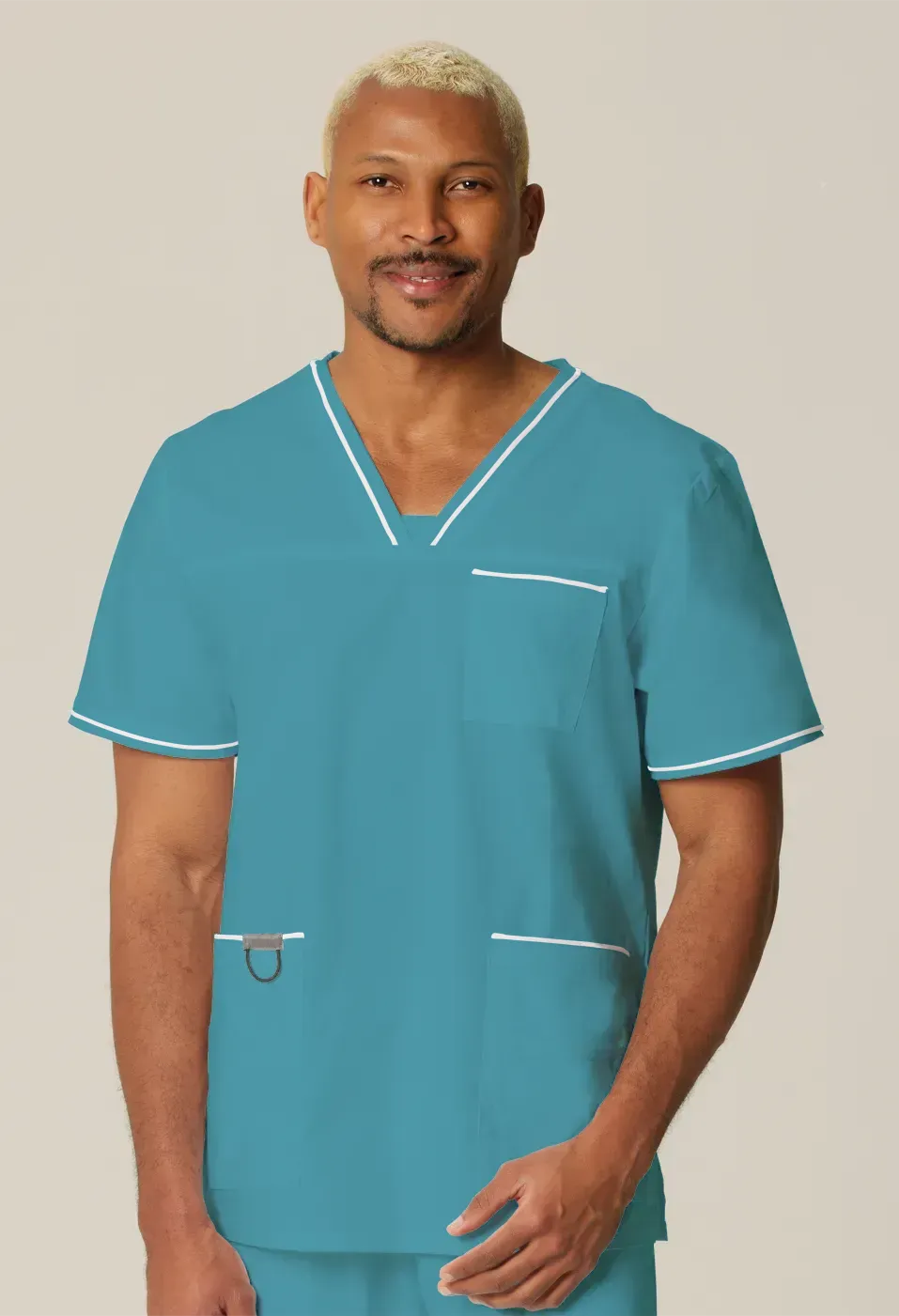 Mens Scrub Top Teal