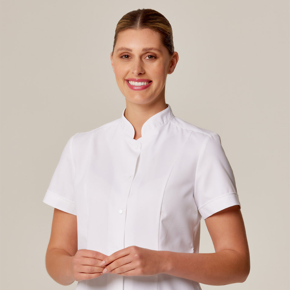 Womens Mandarin Tunic White